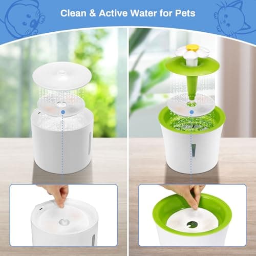 Feriva Filtres de Remplacement pour Fontaine à Eau pour Chat | Triple Action | 12 Pièces | Diamètre 14cm | Fontaine Eau