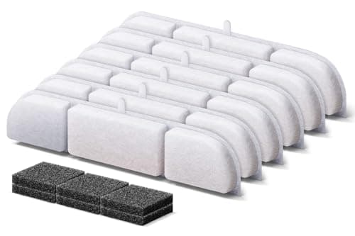 Filtres DownyPaws DPWFP6 Fontaine Eau Chat 6 Pièces Charbon Actif Convient pour DPWFP6 : Filtration Avancée, Durabilité,