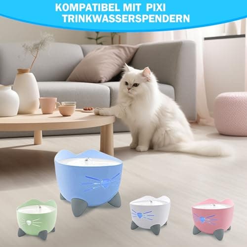 Filtres ATSGJLZN Fontaine Eau Chat Catit 3L Triple Filtration Résine Charbon Actif 2,5L-3L Fontaines Eau Chats