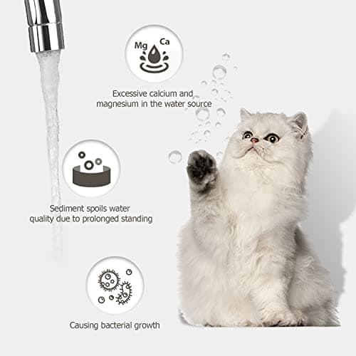 PEKTACO Filtres de Fontaine à Eau pour Chat - Propriétaires de Chats - Pack de 9 Filtres Éponges Pré-filtrage 3,2 L 108