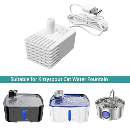 Pompe Kittyspout pour Fontaine à Eau Électrique Faible Bruit, Eau Électriqueavec Port USB, Faible Consommation D'énergie