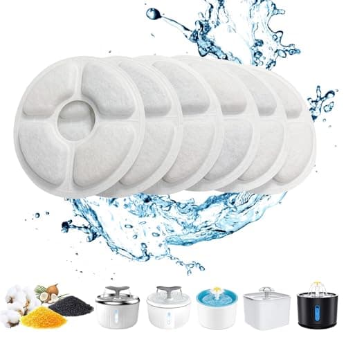PewinGo Filtre eau Chat Triple Action 6 PCS pour Fontaine 2-|5L caractéristiques et bénéfices pour les propriétaires de