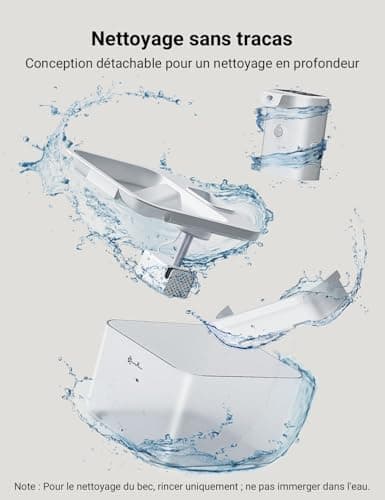 Fontaine à Eau pour Chat DownyPaws Fontaine à Eau sans Fil |5L Détecteur de Mouvement Batterie de Remplacement 4000 mAh