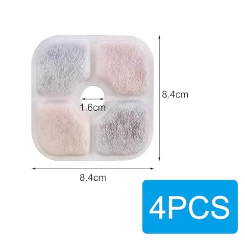 Jatimdotin Filters Pour Fontaine Eau Chat, Filtres Rechange Catit Compatible, Triple Filtration Pixi 4 PCS