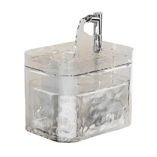 Fontaine à Eau Silencieuse Intégrée pour Animaux de Compagnie - Chiens, Chats et Oiseaux - Filtre de Circulation Automat — Couvercle transparent