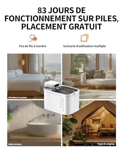 PETKIT EVERSWEET Max Fontaine a Eau Chien Chiot, Robuste Acier Inoxydable, Grande Capacité 3L, Silencieux 26dB, Contrôle