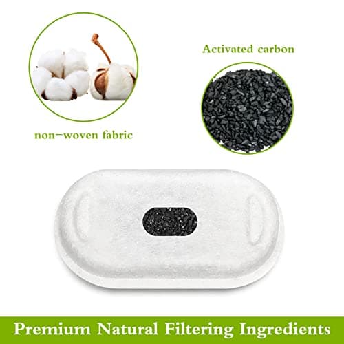 8 Filtres de Rechange Acier Inoxydable pour Fontaine à Eau de 108 oz/3,2 L - Lot de 8 - Filtre à Charbon et en Mousse -