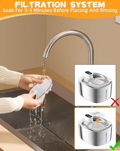 Filtre Fontaine Eau Chat 12 Pièces Charbon Actif Résine, pour Chats 4L Sans Filémoniteur