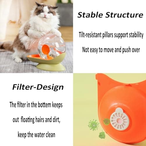 Distributeur d'eau automatique Gris 2,8 l pour animaux