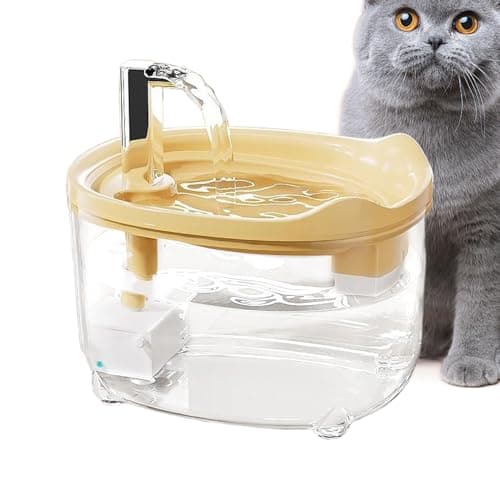 Fontaine À Eau Silencieuse pour Chats et Chiens | Bol Abreuvoir 1.5L Appartement Maison — Jaune