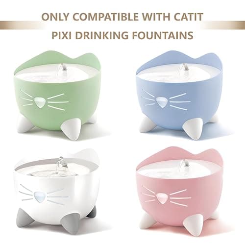 Filtre Fontaine Eau Chat 8 Pièces, Système de Triple Filtration Résine et Charbon Actif, 2,5L-3L, Modèle 43717/473722