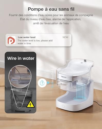 Fontaine a eau chat automatique ultra silencieuse 2L filtre 8 couches Pompe sans fil |4G