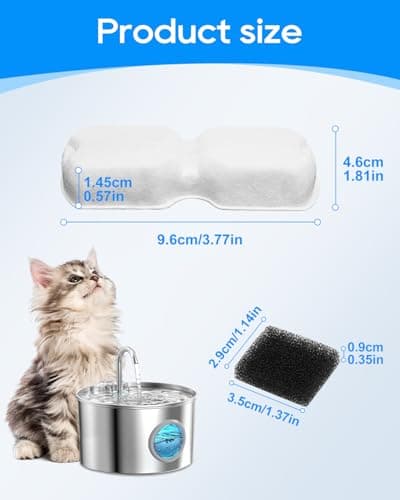 ZaKaBox filtres pour fontaine à eau GIOTtohun pour chat (24 filtres)