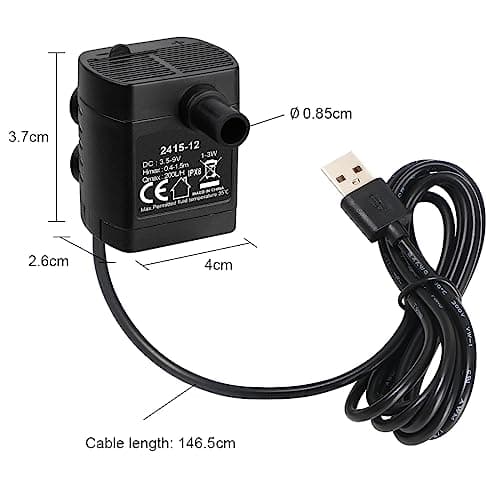 Pompe Eau Flintronic Aquarium Ajustable 200L/H 3W Ultra-Silencieux Pompe Catit Étang Fish Tank Fontaine Réservoir Poisso