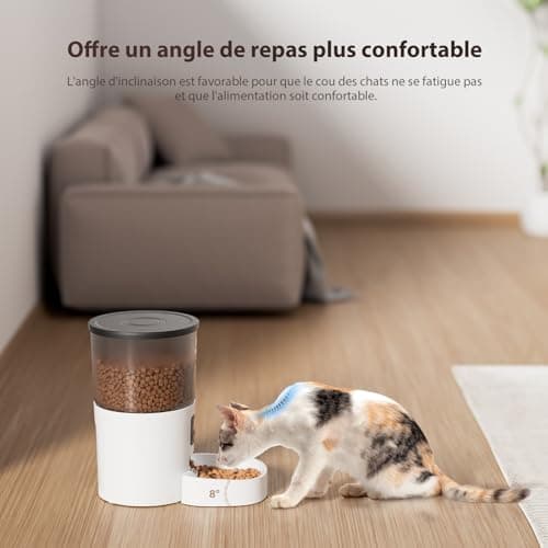 Distributeur Croquettes Chat Automatique IMIPAW 3L Programmable 1-6 Repas Jour