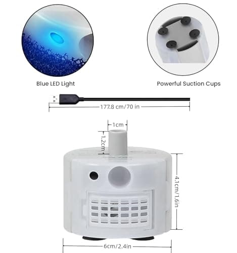 Pompe de fontaine à eau chat chien ultra silencieuse, moteur fontaine à eau chat LED, petit remplacement d'eau pour anim