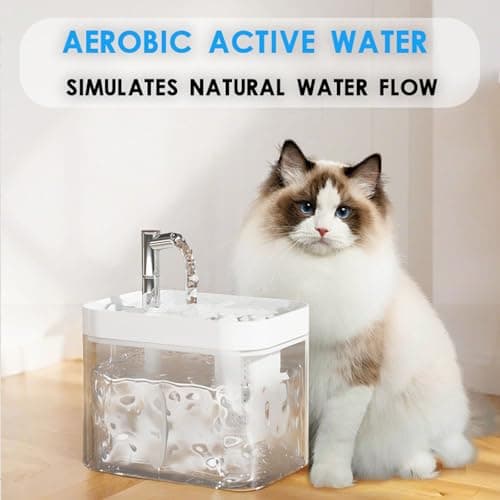 Fontaine à Eau Silencieuse Intégrée pour Animaux de Compagnie - Chiens, Chats et Oiseaux - Filtre de Circulation Automat