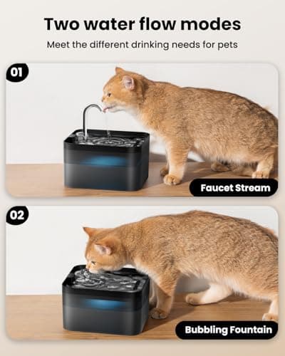 PawPoll Filtres de Fontaine à eau pour chats + 6 pièces de filtres + 6 pièces d'éponges de fontaine à eau pour chats