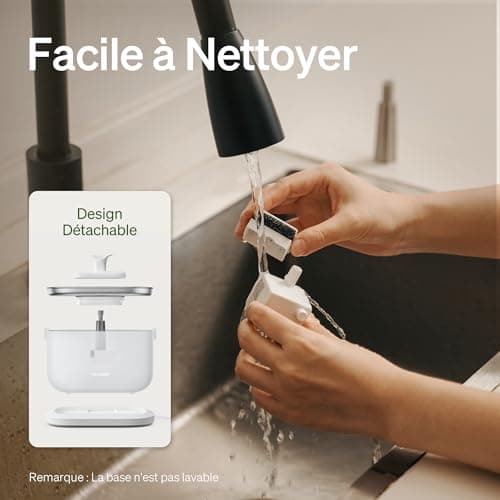 PETLIBRO Fontaine à Eau pour Chat en Acier Inoxydable avec Pompe sans Fil - Ultra Silencieuse 23 dB - Nettoyage Facile -