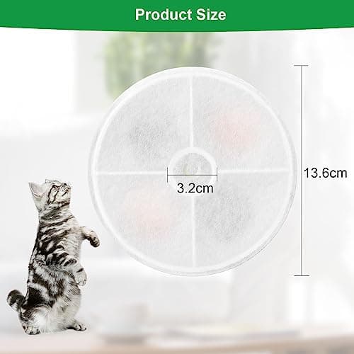 OrdasPet Lot de 5 Filtrés Fontaine Eau Chat |0 & |0 pour Chats | Filtration Charbon Actif & Résine Ion | Compatible 1,85