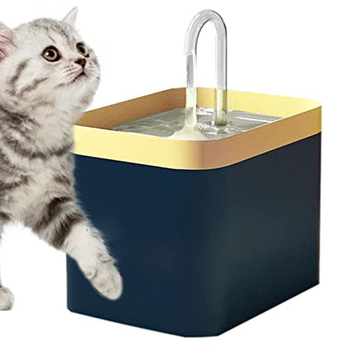 <think>
Okay, so the user wants me to modify this product title for a cat fountain. The original title is in French, and — Bleu foncé