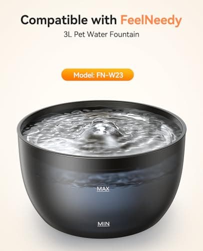 FEELNEEDY Pack de 6 Filtres à Triple Action pour Fontaine à Eau Chat FN-W23 - Meilleure Pureté pour Chatons et Adultes -