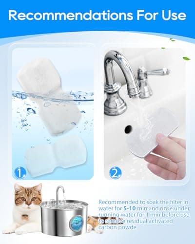 ZaKaBox filtres pour fontaine à eau GIOTtohun pour chat (24 filtres)