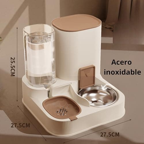 Mangeoire et abreuvoir 2 en 1 pour chats et chiens - Distributeur automatique de nourriture et d'eau | Facile à nettoyer
