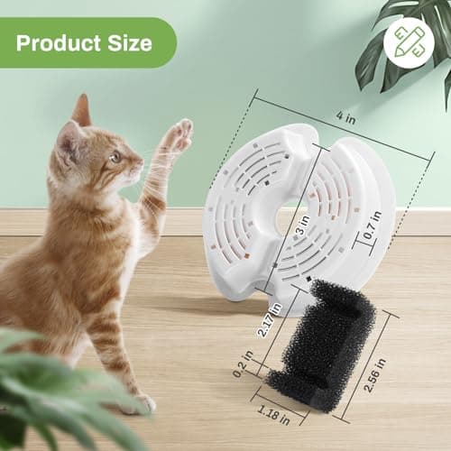 Filtres Fontaine Eau Chat 12 pièces Charbon Actif Mousse 2L Éclairage LED