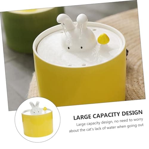 Fontaine à eau céramique Mothnur pour animaux domestiques Avec purification automatique et distributeur eau USB Silencie