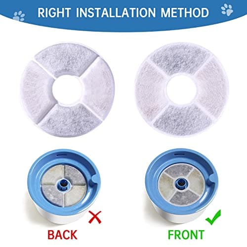 RBAYSALE Filtre Fontaine Eau Chat Charbon Actif, 10PCS Filtru d'Eau Remplacement pour Fontaine à Eau de Chien/Chat, avec