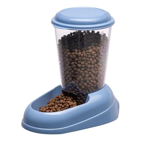 Distributeur de croquettes Ferplast Zenith 3L Blanc Animaux Fond Antidérapant — BLUE