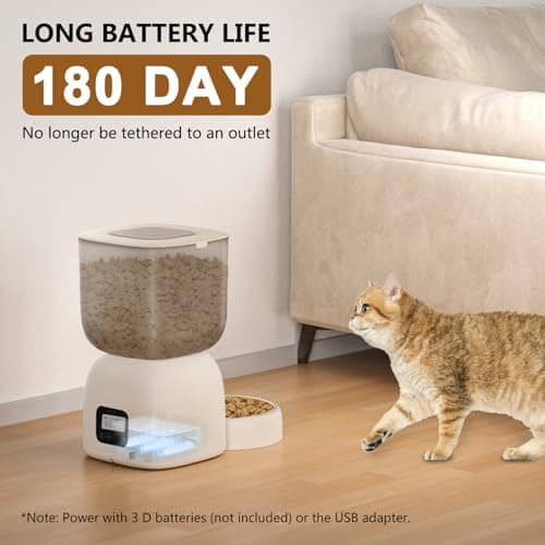 Distributeur de croquettes automatique chat PUPPY KITTY, autonomie batterie 180J, programme alimentation personnalisé, e