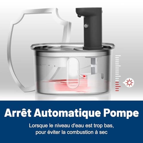 Fontaine à Eau Automatique sans Fil pour Chats | Inoxydable | |2L | Batterie Rechargeable | 5 Filtres de Rechange