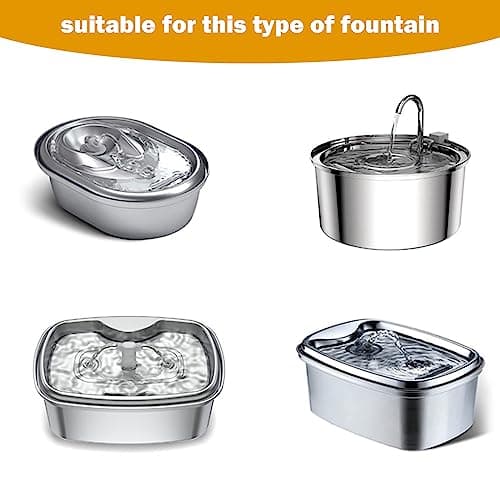 Filtre à charbon MXTIMWAN PLWF003 pour fontaine à eau de chat, avec étage de filtration charcoal 8 pièces et éponge en m