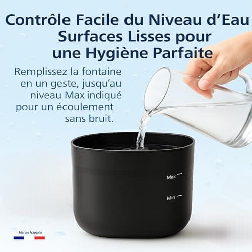 Fontaine à Eau pour Chat Super Silencieuse | Lot de 6 Filtres avec Filtration Avancée |5L | Eau Fraîche et Propre pour C