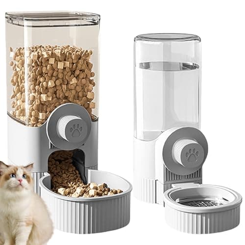 Distributeur automatique de nourriture pour chat - Fonction gravité - Économique et pratique - Pour animaux de compagnie