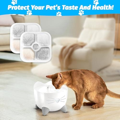 Filtre Fontaine Eau Chat 16 pcs avec Résine Et Charbon Actif