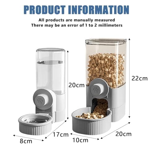 Distributeur automatique de nourriture pour chat - Fonction gravité - Économique et pratique - Pour animaux de compagnie