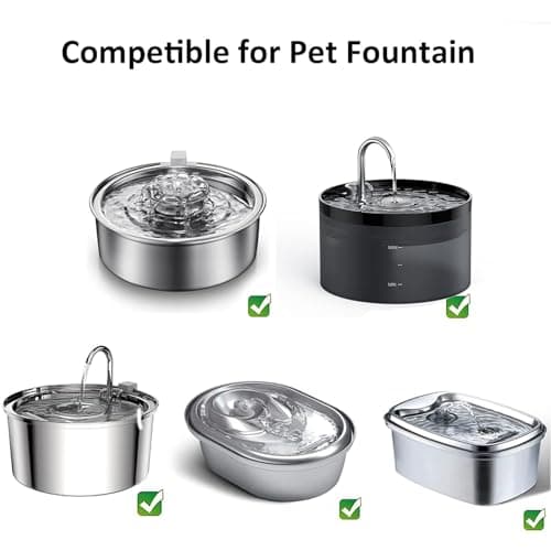 Ewilibe Pompe de Fontaine à Chat Chien Fontaine à Boire en Acier Inoxydable Silencieuse Pompe de Remplacement pour Chien