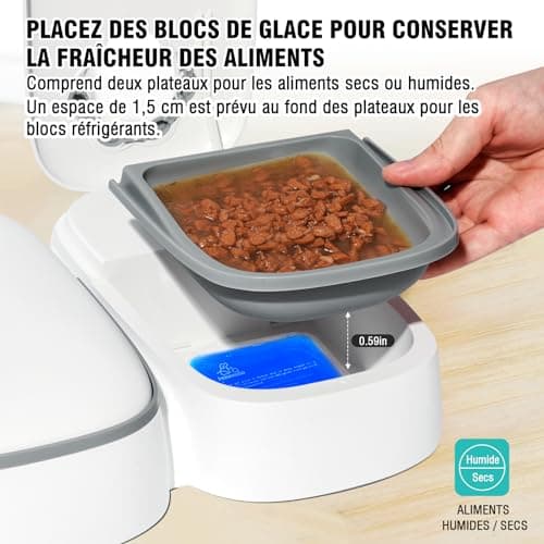 SKAILING Distributeur Automatique de Croquettes pour Chien et Chat | Avec Affichage LED et Mode Économie d'Energie | Idé