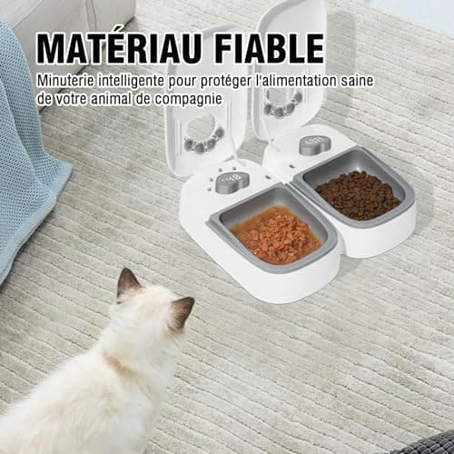 SKAILING Distributeur Automatique de Croquettes pour Chien et Chat | Avec Affichage LED et Mode Économie d'Energie | Idé