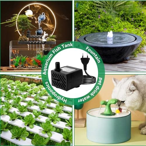 Mini pompe submersible silencieuse 180 L/H pour aquariums - pompe à eau 3W compacte - pompe de fontaine extrêmement disc