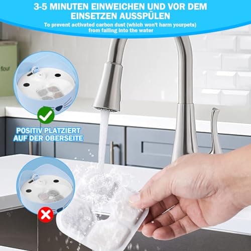 Filtres ATSGJLZN Fontaine Eau Chat Catit 3L Triple Filtration Résine Charbon Actif 2,5L-3L Fontaines Eau Chats