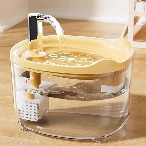 Fontaine à eau automatisée Hiemible pour chats 1500ml filtreau silencieux