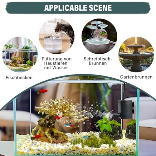 Pompe submersible eau 200L/H réglable 1-3W ultra silencieuse pour aquarium et fontaine