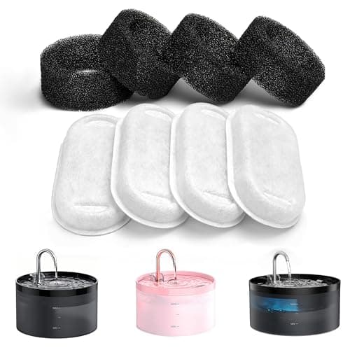 Filtres Fontaine a Eau Chat GIOTOHUN - Filtre Fontaine Eau Chat - Filtres de Filtration Multiple pour Chat