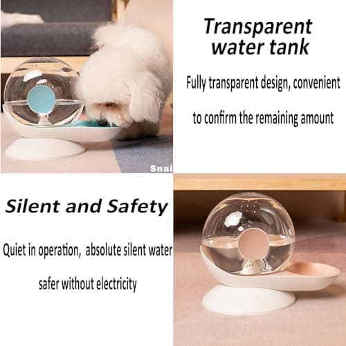 Distributeur d'eau automatique Gris 2,8 l pour animaux