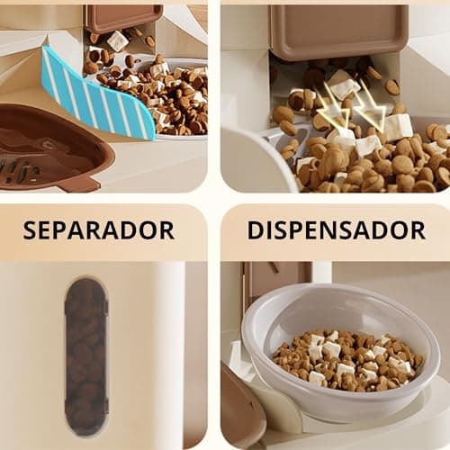 Mangeoire et abreuvoir 2 en 1 pour chats et chiens - Distributeur automatique de nourriture et d'eau | Facile à nettoyer