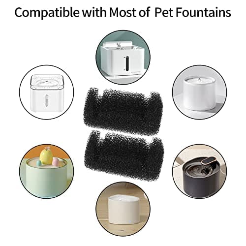 Filtres Fontaine À Eau 12 Pièces pour Chat|Mousse Pompe|FILTRES ÉPONGE|Eau Propre|Chat|Bain D'Eau|Filtres Remplacement